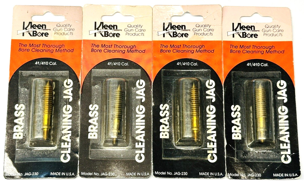 Lot of 4 Kleen Bore #JAG-230 Brass Cleaning Jags (41/410 Cal.) Made in USA NOS