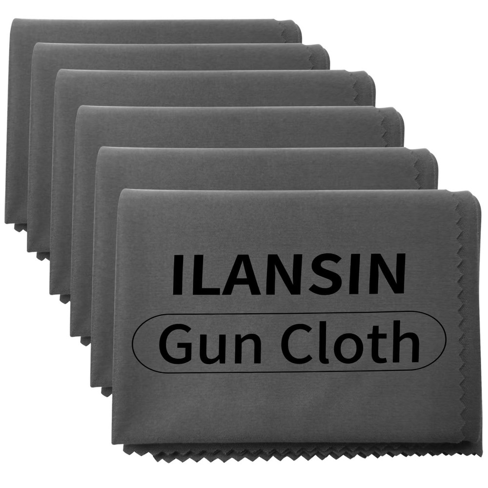 10/6Pack Technology Microfiber Black/Gray Gun Cleaning Cloth-Large Size-Lint …