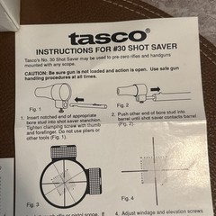 Vintage Tasco Shot Saver #30/35E Bore Sight Collimator Set With Box
