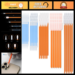 100 Pack Foam Tip Cleaning Swab Kit – 5 Types for Printers, Cameras, Arts & Craf