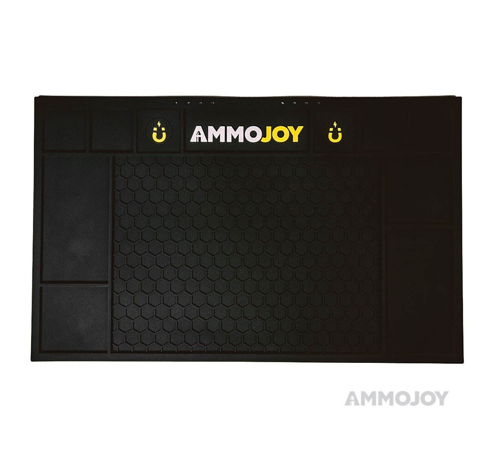 AMMOJOY SILICONE GUN TAKEDOWN SHOP MAT BLACK WITH LOGO