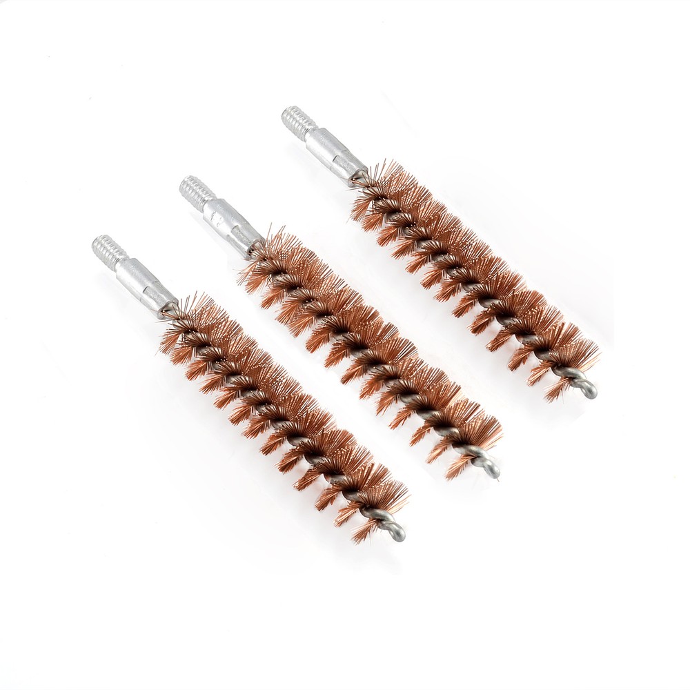3Pcs Bronze Bristle Bore Long Brush .45Caliber 8×32 Thread for Gun Cleaning Rod