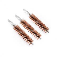 3Pcs Bronze Bristle Bore Long Brush .45Caliber 8×32 Thread for Gun Cleaning Rod