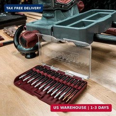 Tipton Nylon Bore Brush 13 Piece Set with Molded Hinge-top Storage Box for Gun C