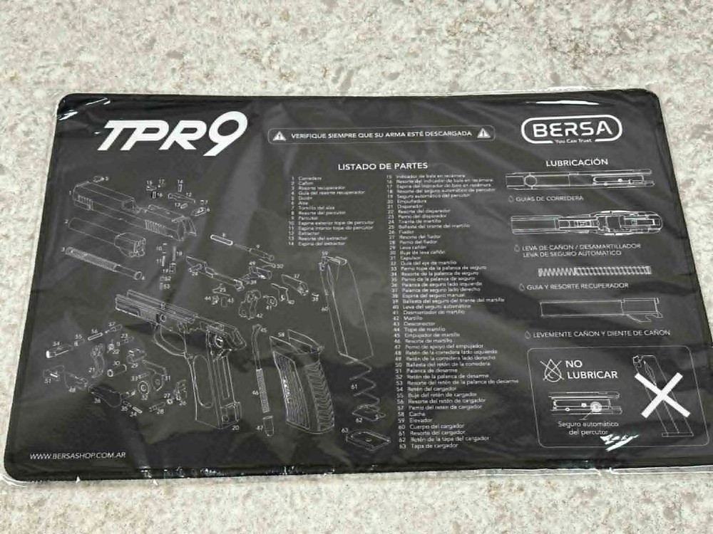 BERSA TRP9 Neoprene Rubber-Backed Cleaning Mat/Pad, New in Package!
