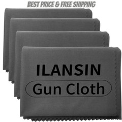 4Pack Technology Microfiber Black/Gray Gun Cloth-Large Size-Lint Free-Reusabl…