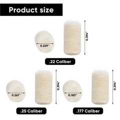 Airgun Cleaning Pellets .22 .177 .25 Caliber – 120 Count Wool Felt Kit with Box
