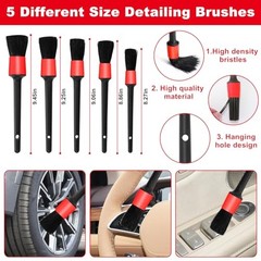 Windshield Cleaner Tool, 17Pcs Car Interior Cleaning Kit, Car Detailing Kit Red