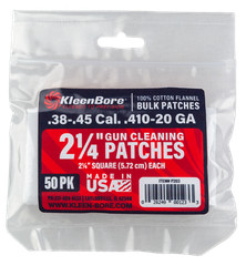 KleenBore P203 Super Shooter Cotton Patches .38/.45 20/.410 Ga 50 Pack