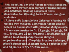 Gunmaster Toolbox felt lined removable tray includes cleaning kit model TBX 736