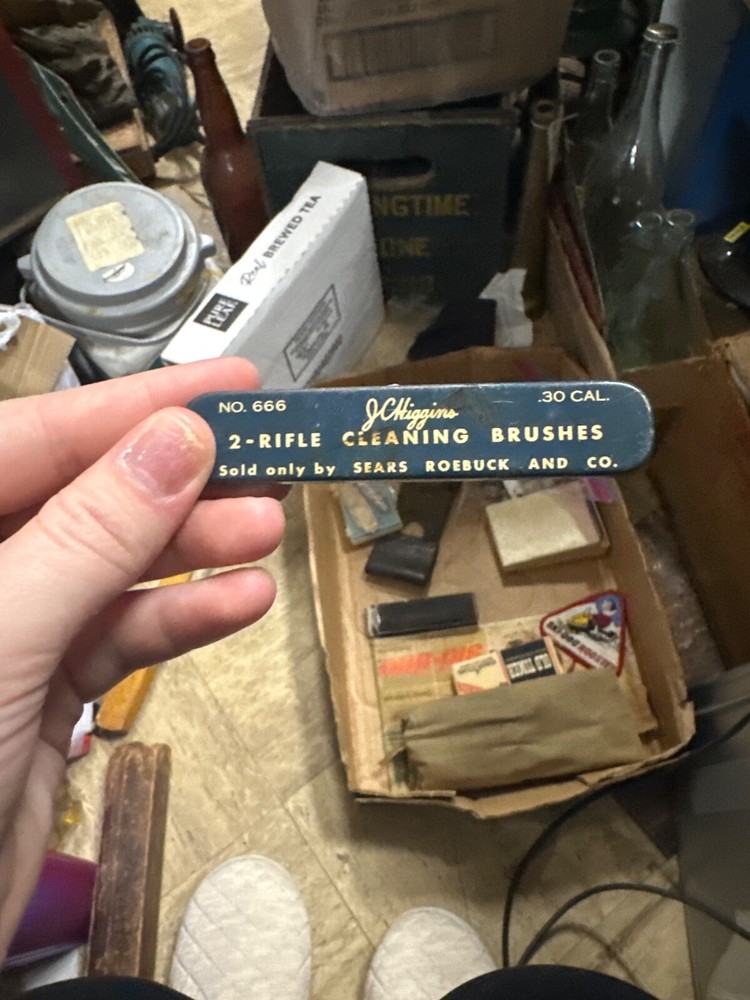 JC Higgins 2 rifle cleaning brushes No.666 sold only by sears roebuck co