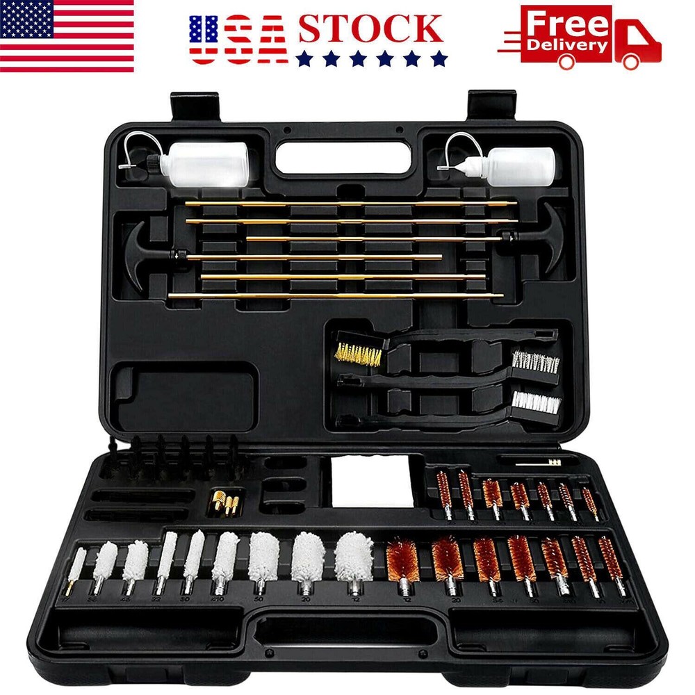 Handgun Cleaning Kit Rifle Pistol Shotgun Firearm Brushes IWB OWB Universal Bore