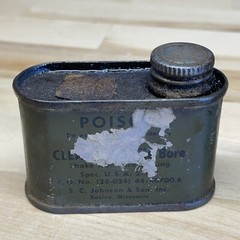 Lot of 2 Vintage Cleaning Products US Army Issued Gun Bore Cleaner & Lock-Ease