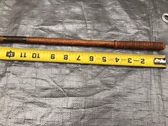 Vintage Shotgun Cleaning Rod Wood And Brass With Original Bore Pad