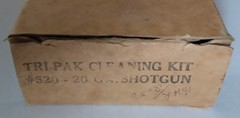 Vtg NOS 1950’s Tri-Pak 20 Gauge Shot Gun Cleaning Kit #520 Orig Box Retail $2.50