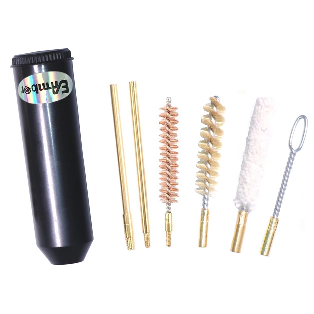 9mm Pistol Cleaning Kit Set Pocket Size Hand Gun Bore Brush for Cal.38/357/9m…