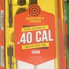 .40 Cal 10mm Pistol Gun Cleaning Kit Aluminum Rod Brushes And Fp 10 Lubricant