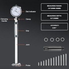 Precision Bore Gauge Set 2″-6″ Range – 0.001″ Accuracy for Engine