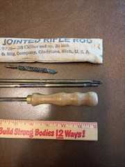 Vintage Marbles stainless steel Jointed Rifle Cleaning Rod #9728 28 Cal + USA