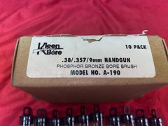 KleenBore A-190 Phosphor Bronze Bore Brush .38 .357 9mm Pistol 10 pack
