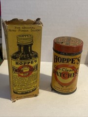 VTG Hoppes No. 9 Gun Bore Nitro Cleaning Solvent ORIGINAL BOX Instruction + Tin
