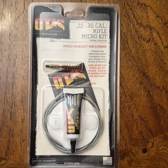 Otis .22-.30 Cal Rifle Cleaning Kit Breech-to-Muzzle Cable Brush Patches USA