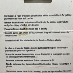 Hoppe’s No. 9 3-Pack Brush/Swab Kit, 12-Guage Shotgun