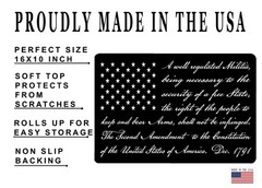 Rogue River Tactical 2nd Amendment Second USA American Flag Gun Cleaning Mat …