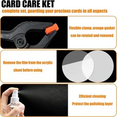 Card Care Cleaning Kit with Fixing Jig EVA Foam and Accessories for Sports and