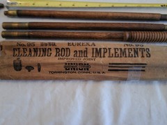Vintage Eureka #95 3 Shotgun Cleaning Rods w/ 3 Implements, Ortginal Package