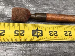 Vintage Shotgun Cleaning Rod Wood And Brass With Original Bore Pad