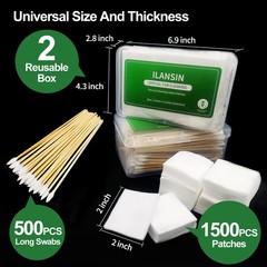 2000PCS Cleaning Supplies – 1500PC Patches + 500PC Swabs, Lint-Free Rags, 6″ …