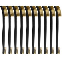 10 Pack 7Inch Double-Ended Gun Cleaning Brushes, Brass Wire Brush Set for Carbon