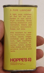 HOPPE’S No 9 LUBRICATING OIL OILER TIN 1/2 FULL APPROXIMATELY 1.5 FLUID OUNCES