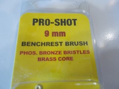 Pro-Shot Bore Brush Bronz Bristles Brass Core for 9mm Pistol NEW (F-1)