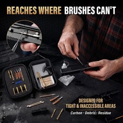 Universal Gun Cleaning Kit for .22 to .45 Cal Handguns – Compact & Portable