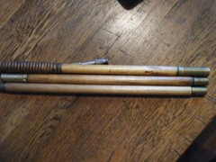 Vintage 3 pc Wood Wooden Shotgun Cleaning Rod