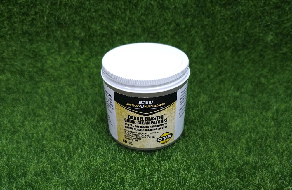 CVA Barrel Blaster Quick Clean Black Powder Cotton Cleaning Patches – AC1687