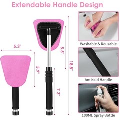 17pcs Car Cleaning Kit Car Interior Detailing Kit with High Power 17PCS Pink