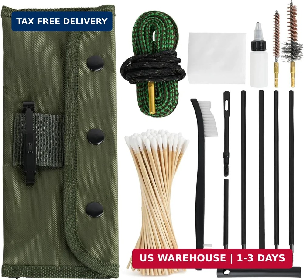 Universal Gun Cleaning Kit for .22 .223Cal 5.56mm .22LR Rifle Pistol Cleaning To