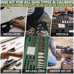 Gun Cleaning Kit, Universal Gun Cleaning, All Caliber, with Mat and Carrying …