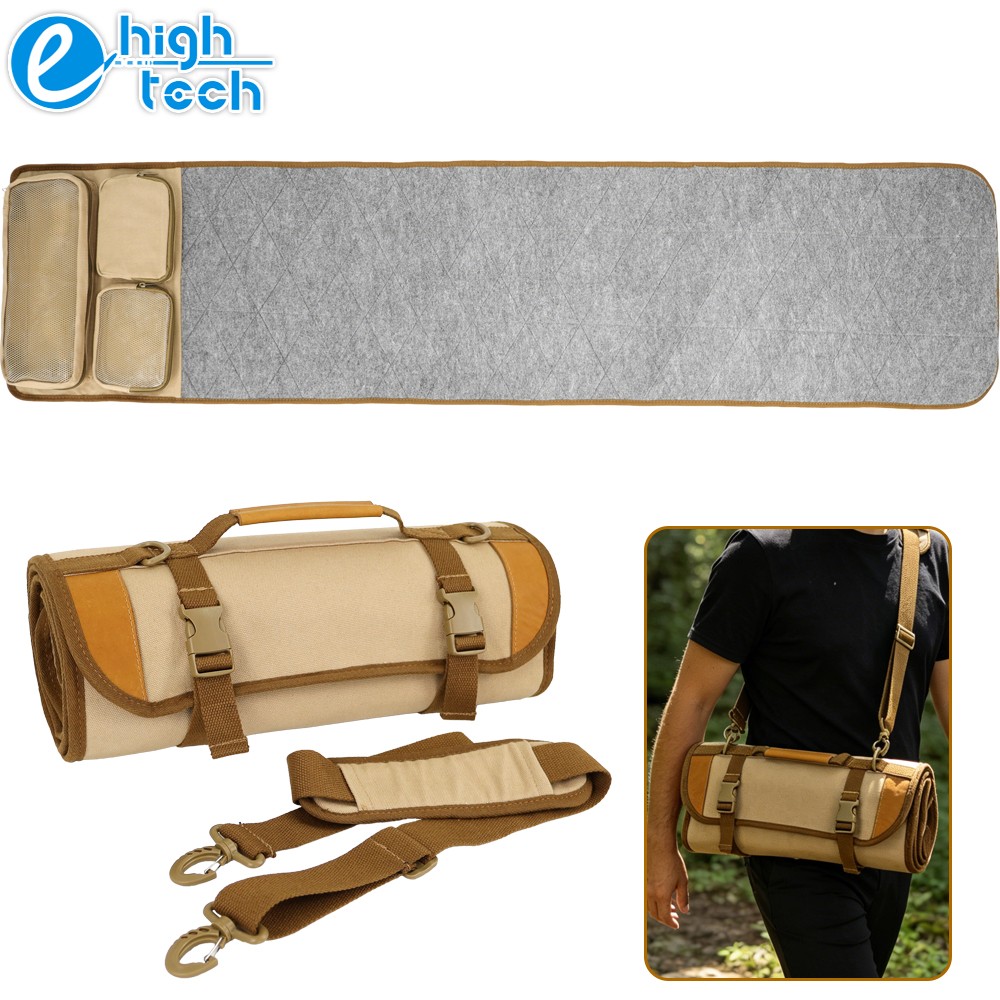 Portable Gun Cleaning Mat Roll Up Pistol Rifle Maintenance Pad Shooting Hunting