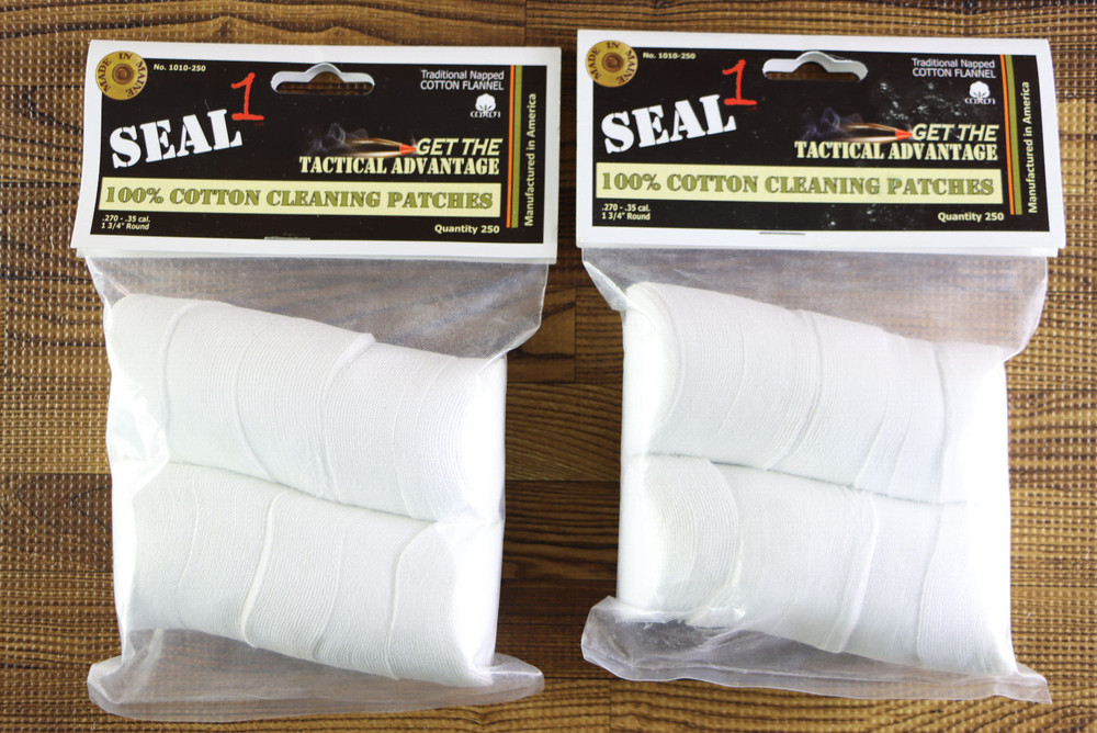 SEAL1 1010-250 Cleaning Patches For .270 35 cal 1-3/4″ Bag of 250 LOT OF 2 USA