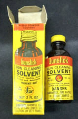 Vintage Outers Gunslick Gun Cleaning Empty Solvent Bottle in Box