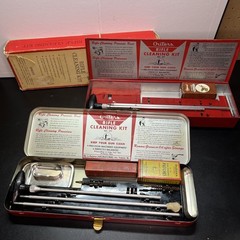 Pair Of Vintage Outers Gunslick Rifle Cleaning Kit No. w/ Box Solvent Patches
