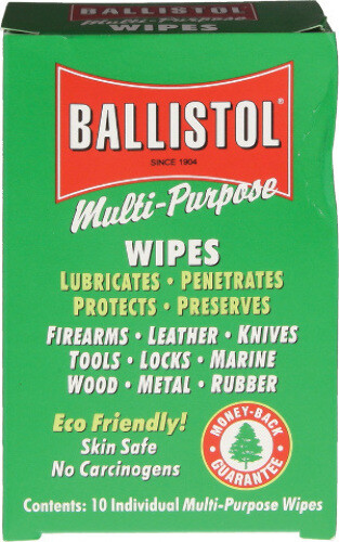 Ballistol Multi-Purpose Wipes ORMD Knife 120106 Contains 10 individually wrapped