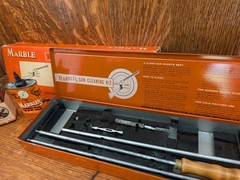 Vintage Marble Steel Case With Original Cardboard Sleeve Gun Cleaning Kit Decor