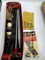 Tri-Pak gun kit Jointed Duralumin No 522 Rifle Rod Cleaner .22 Cal cleaning lot