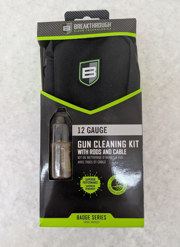 Breakthrough 12 Gauge Cleaning Kit w/ Rods and Pull Through Cable BT-MPK-12