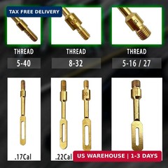 Solid Brass Gun Patch Holder Shotgun Cleaning Kit 12 Gauge Cloth Slotted Tip for